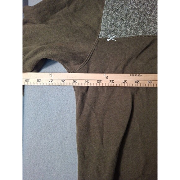 Marc Ecko Cut & Sew Mens XL Military-Like 1/4 Button Green Pullover Sweater - Picture 6 of 7